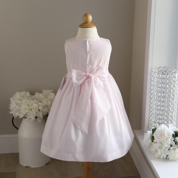 Smocked Pink Dress Size 4 Boutique Luli & Me Spring Summer Vacation Portrait NWT - Picture 5 of 5